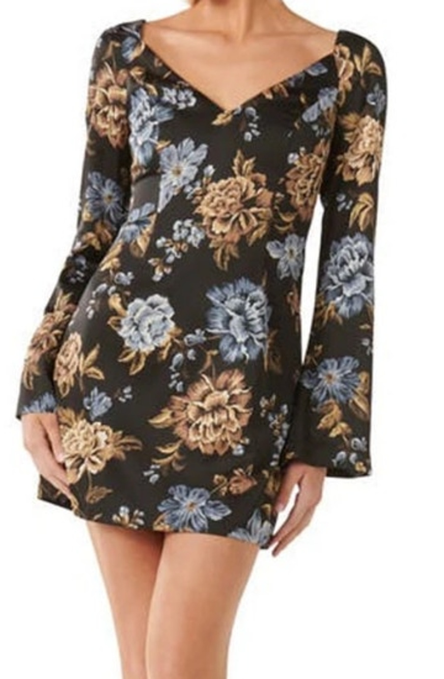 Ever New Melbourne Dress Saski floral print long sleeve minidress size 12